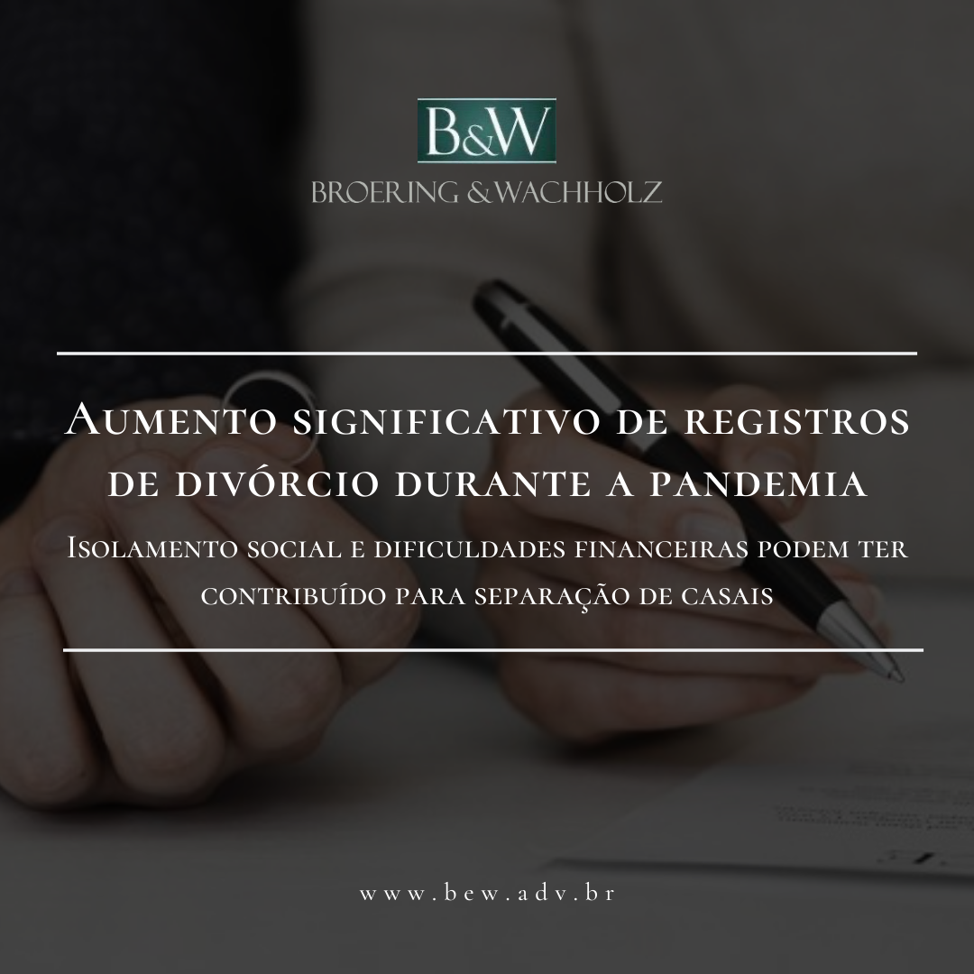 Aumento significativo de registros de divórcio durante a pandemia